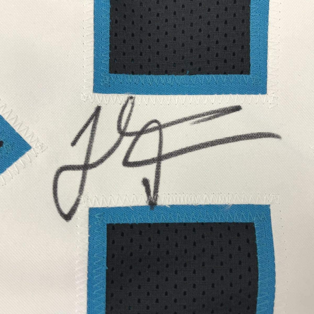 Autographed/Signed Thomas Davis Sr. Carolina Black Football Jersey JSA COA