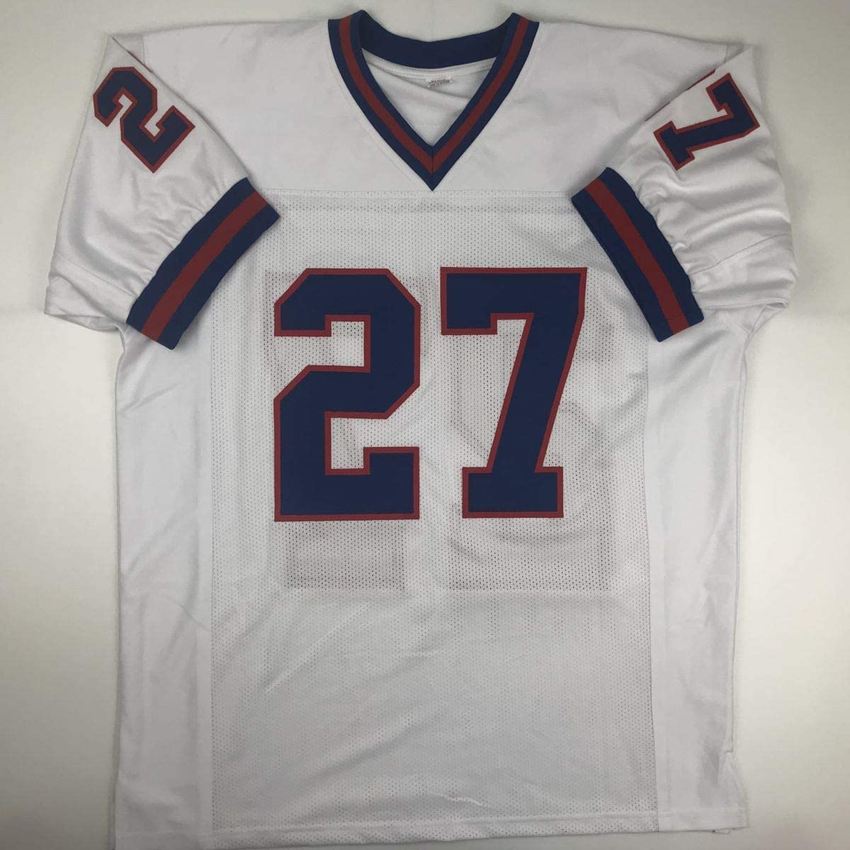 Autographed/Signed Rodney Hampton New York White Football Jersey PSA/DNA COA