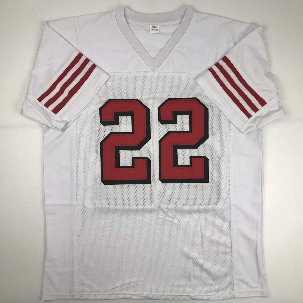 Autographed/Signed Matt Breida San Francisco White Football Jersey JSA COA