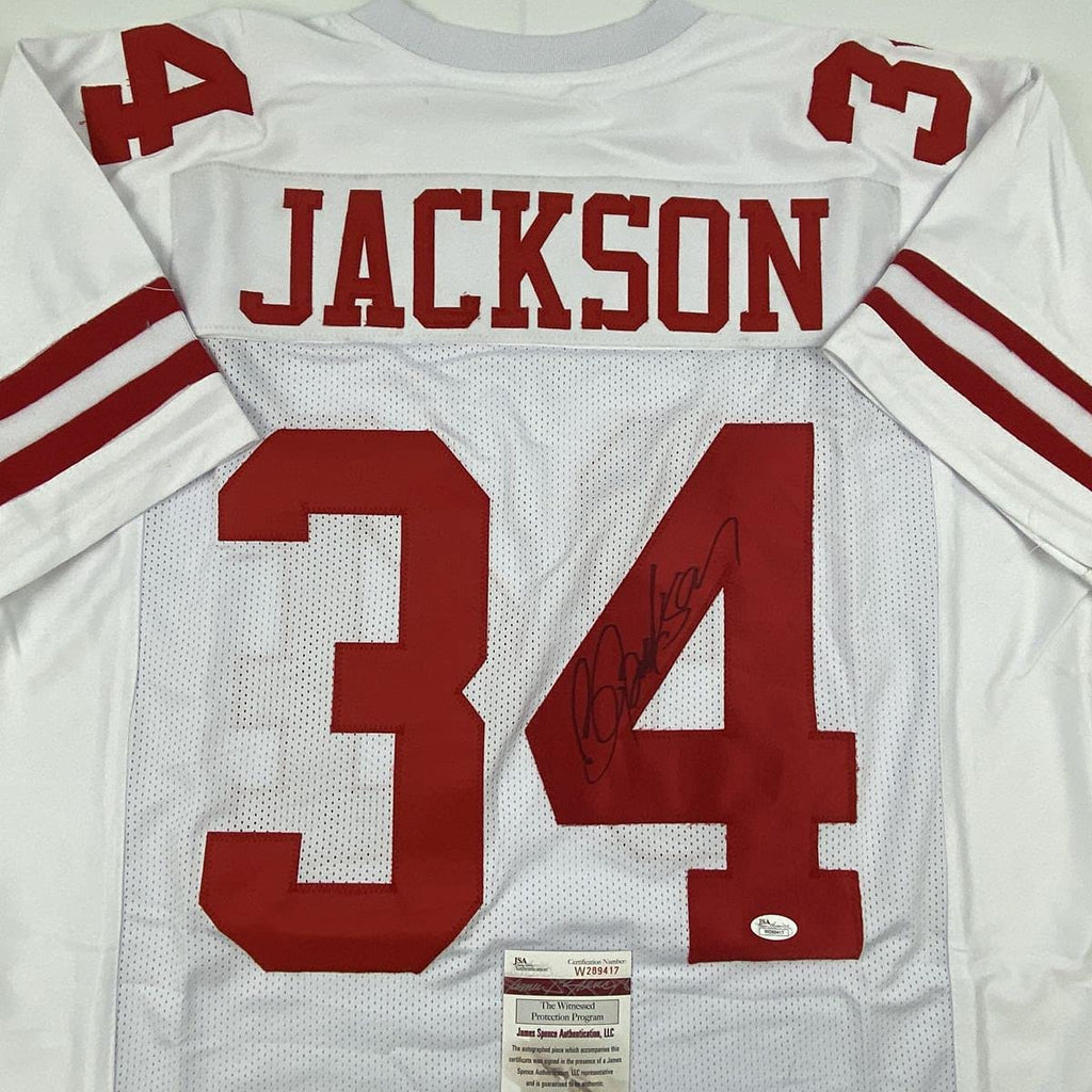 Autographed/Signed Bo Jackson AFC Pro Bowl White Football Jersey JSA COA