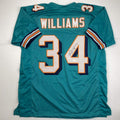 Autographed/Signed Ricky Williams Miami Teal Football Jersey Tristar COA Holo