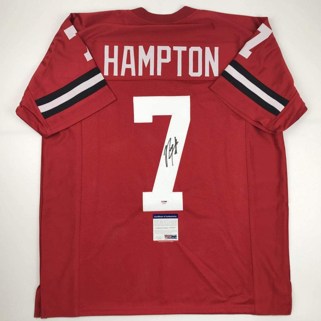 Autographed/Signed Rodney Hampton Georgia Red College Football Jersey PSA/DNA COA