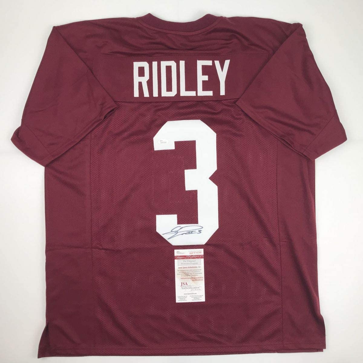 Autographed/Signed Calvin Ridley Alabama Maroon College Football Jersey JSA COA