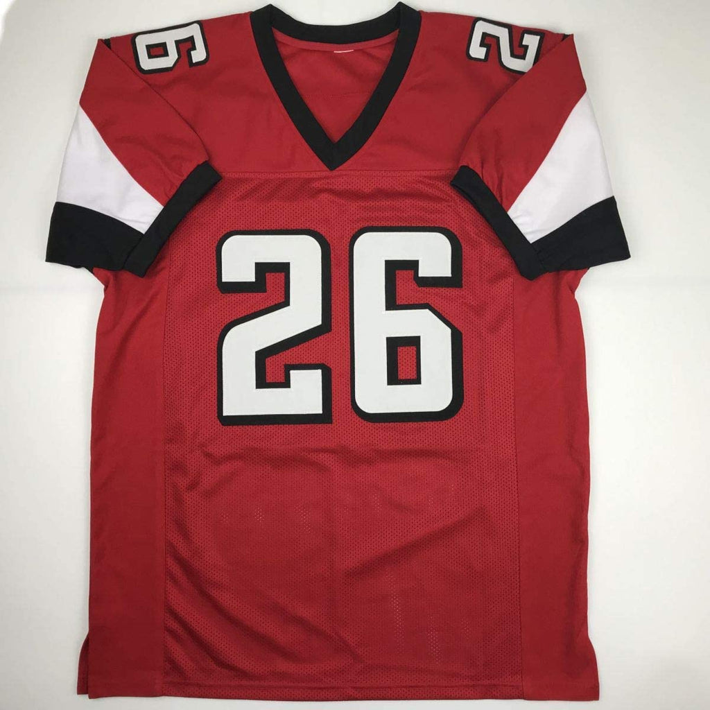 Autographed/Signed Tevin Coleman Atlanta Red Football Jersey Leaf Authentics COA