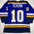 Autographed/Signed Brayden Schenn St. Louis Blue Hockey Jersey JSA COA