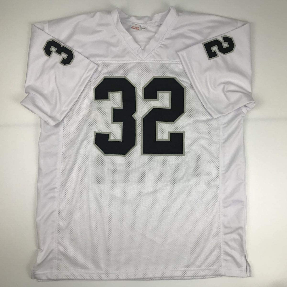Autographed/Signed Marcus Allen Oakland White Football Jersey JSA COA