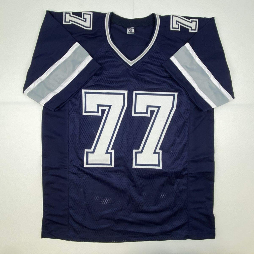 Autographed/Signed Tyron Smith Dallas Blue Football Jersey JSA COA