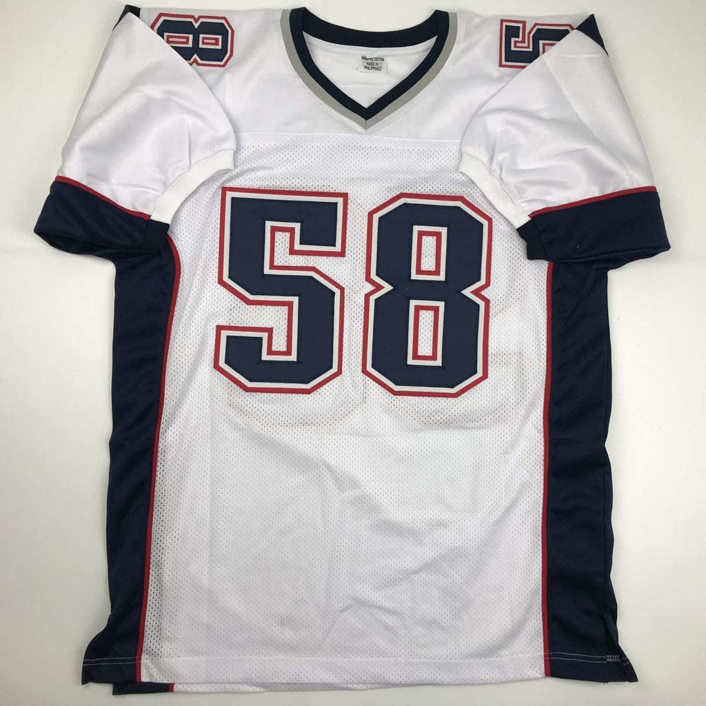 Autographed/Signed Jamie Collins New England White Football Jersey JSA COA