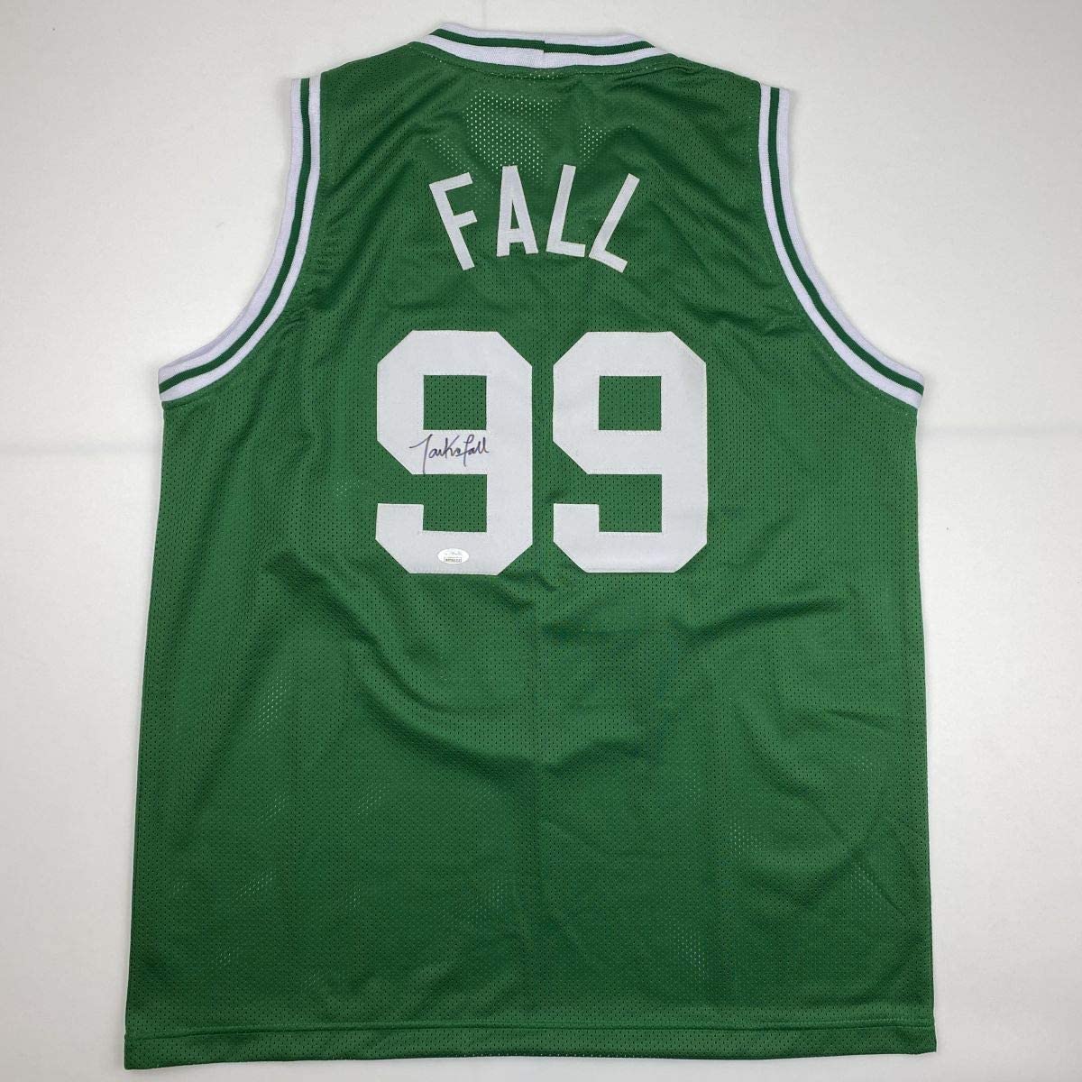 Autographed/Signed Tacko Fall Boston Green Basketball Jersey JSA COA