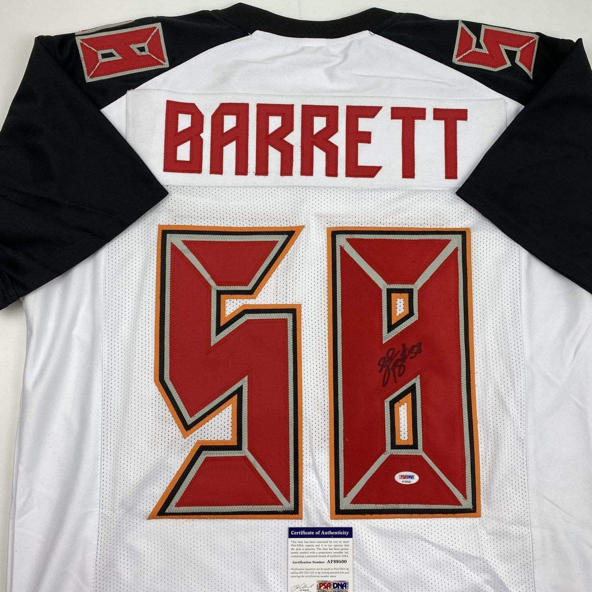 Autographed/Signed Shaquil Barrett Tampa Bay White Football Jersey PSA/DNA COA