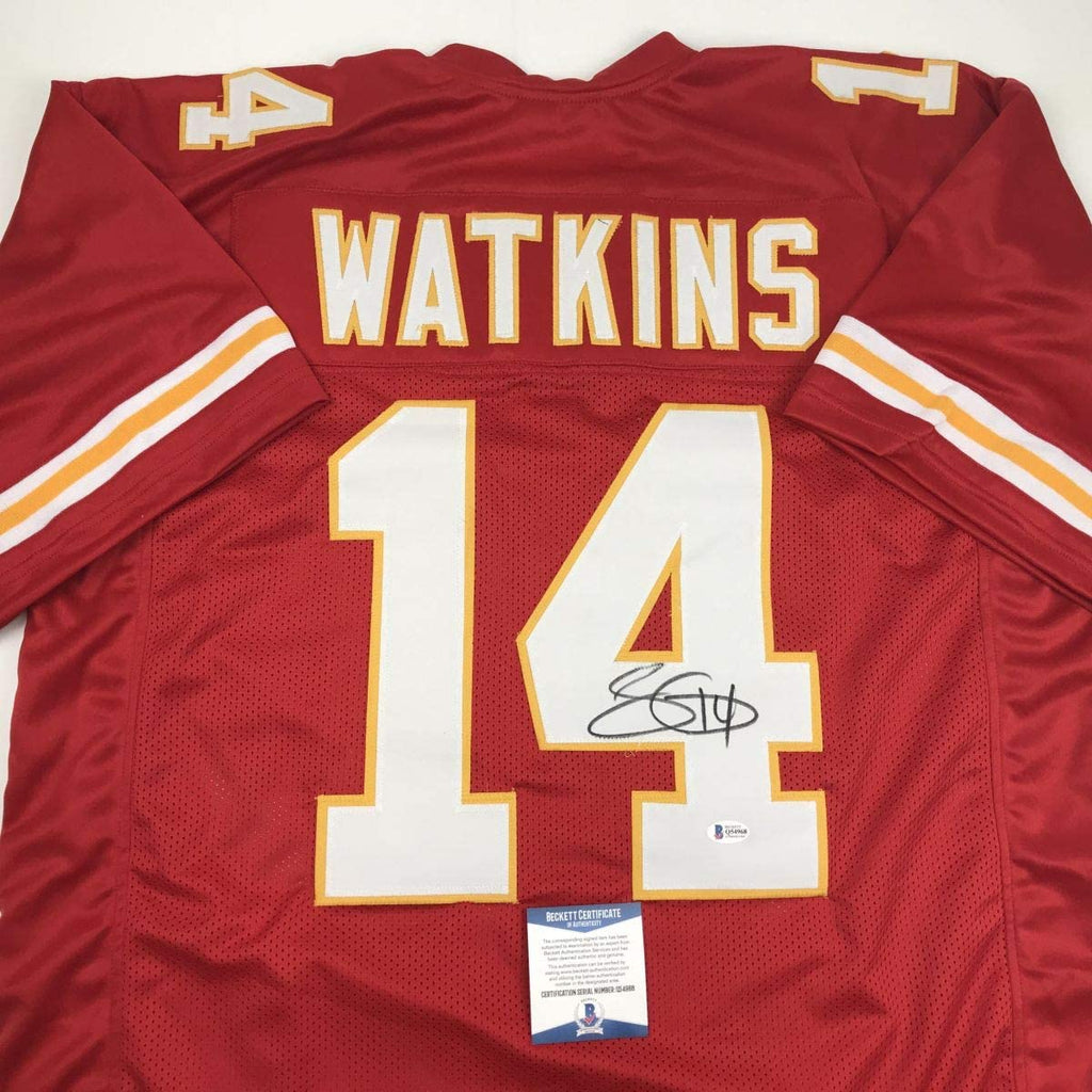 Autographed/Signed Sammy Watkins Kansas City Red Football Jersey Beckett BAS COA
