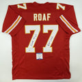 Autographed/Signed Willie Roaf HOF 2012 Kansas City Red Football Jersey Beckett BAS COA