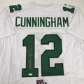 Autographed/Signed Randall Cunningham Philadelphia White Football Jersey JSA COA