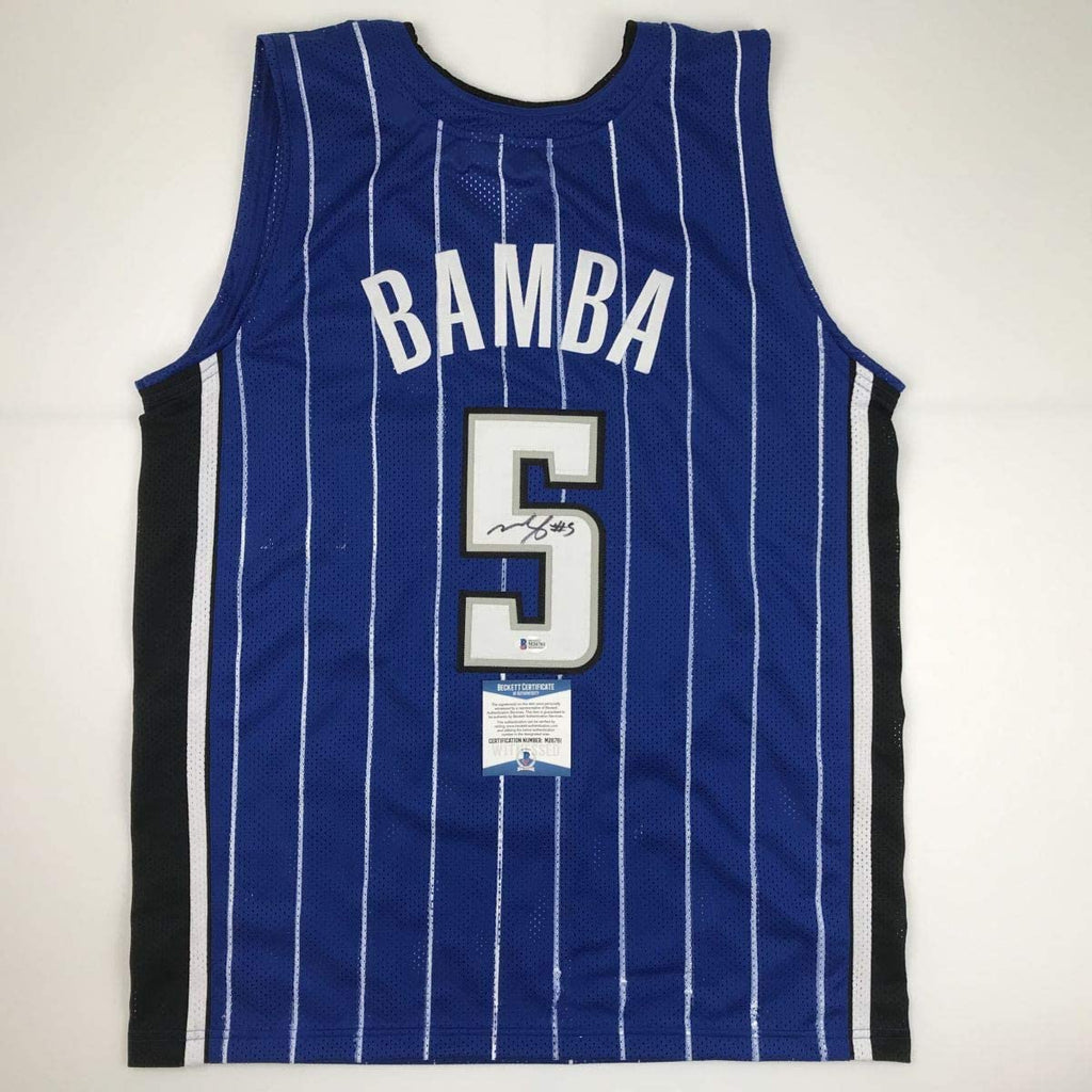 Autographed/Signed Mohamed Mo Bamba Orlando Blue Basketball Jersey Beckett BAS COA