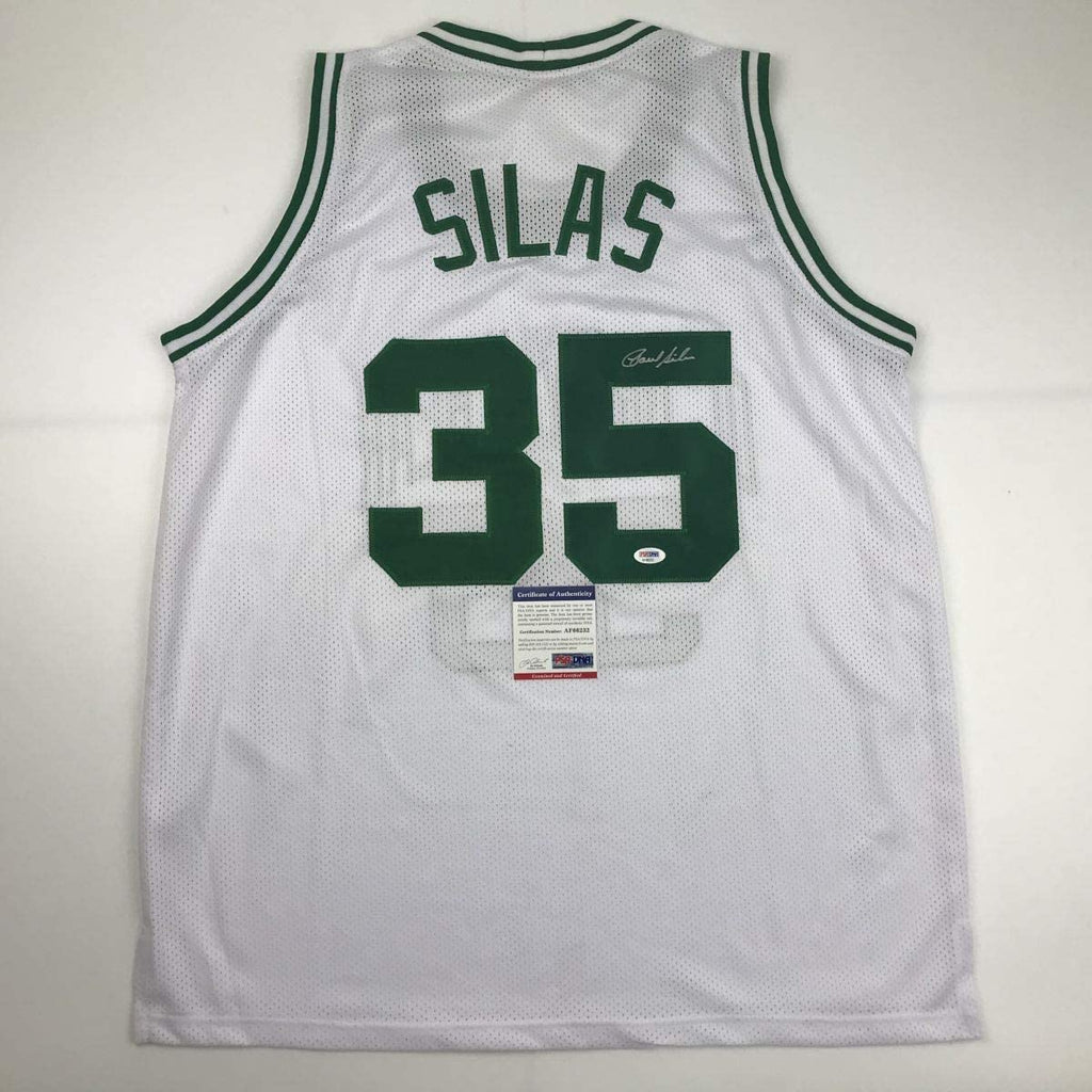Autographed/Signed Paul Silas Boston White Basketball Jersey PSA/DNA COA