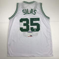 Autographed/Signed Paul Silas Boston White Basketball Jersey PSA/DNA COA