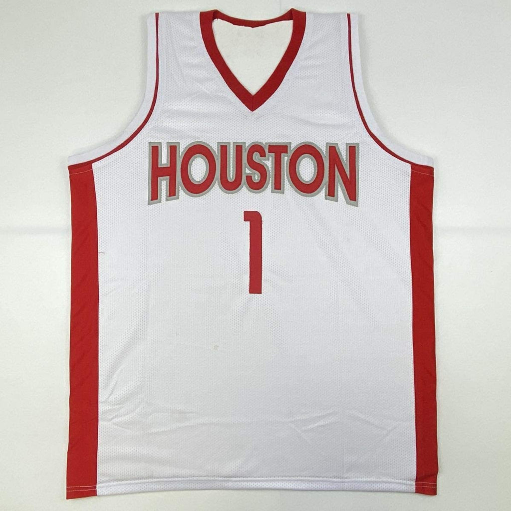 Autographed/Signed John Wall Houston White Basketball Jersey JSA COA