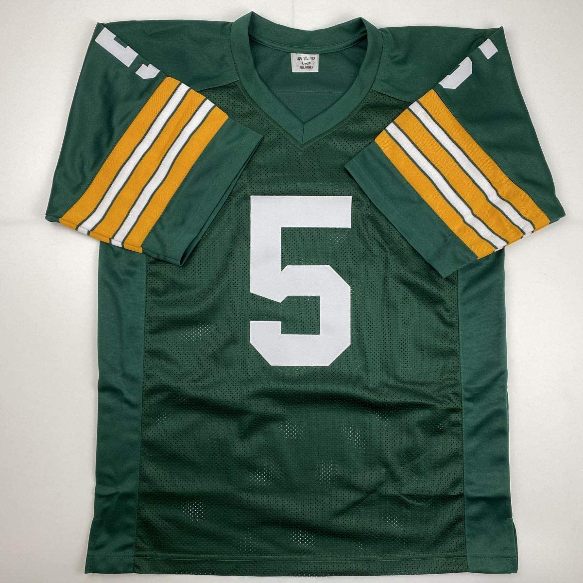 Autographed/Signed Paul Hornung HOF 86 Green Bay Green Football Jersey JSA COA