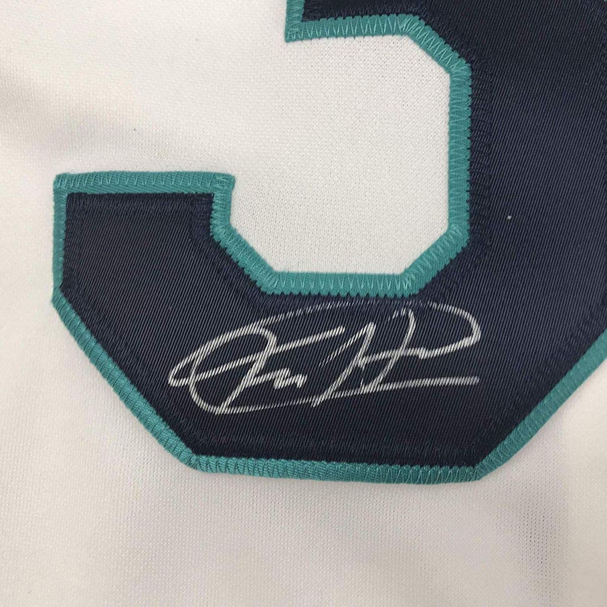 Framed Autographed/Signed Felix Hernandez 35x39 Seattle White Baseball Jersey JSA COA