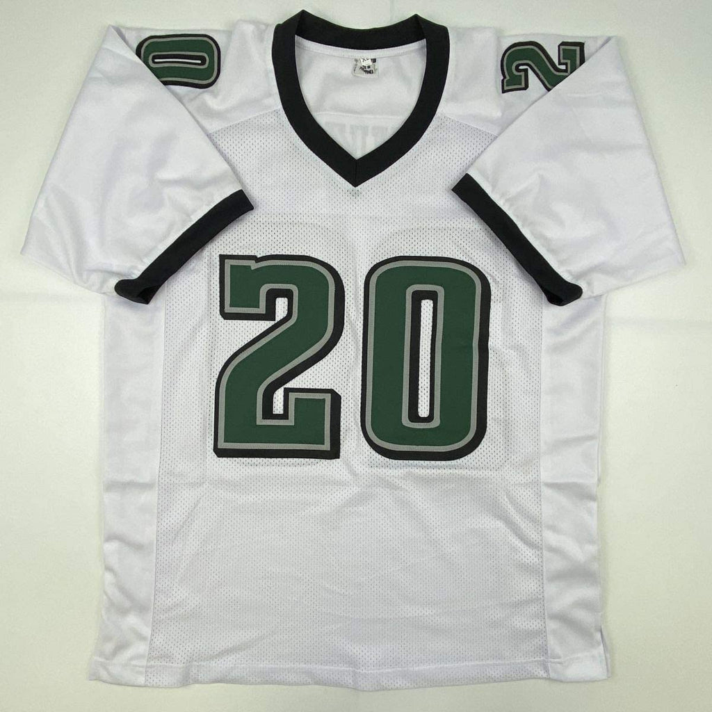 Autographed/Signed Brian Dawkins Philadelphia White Football Jersey JSA COA