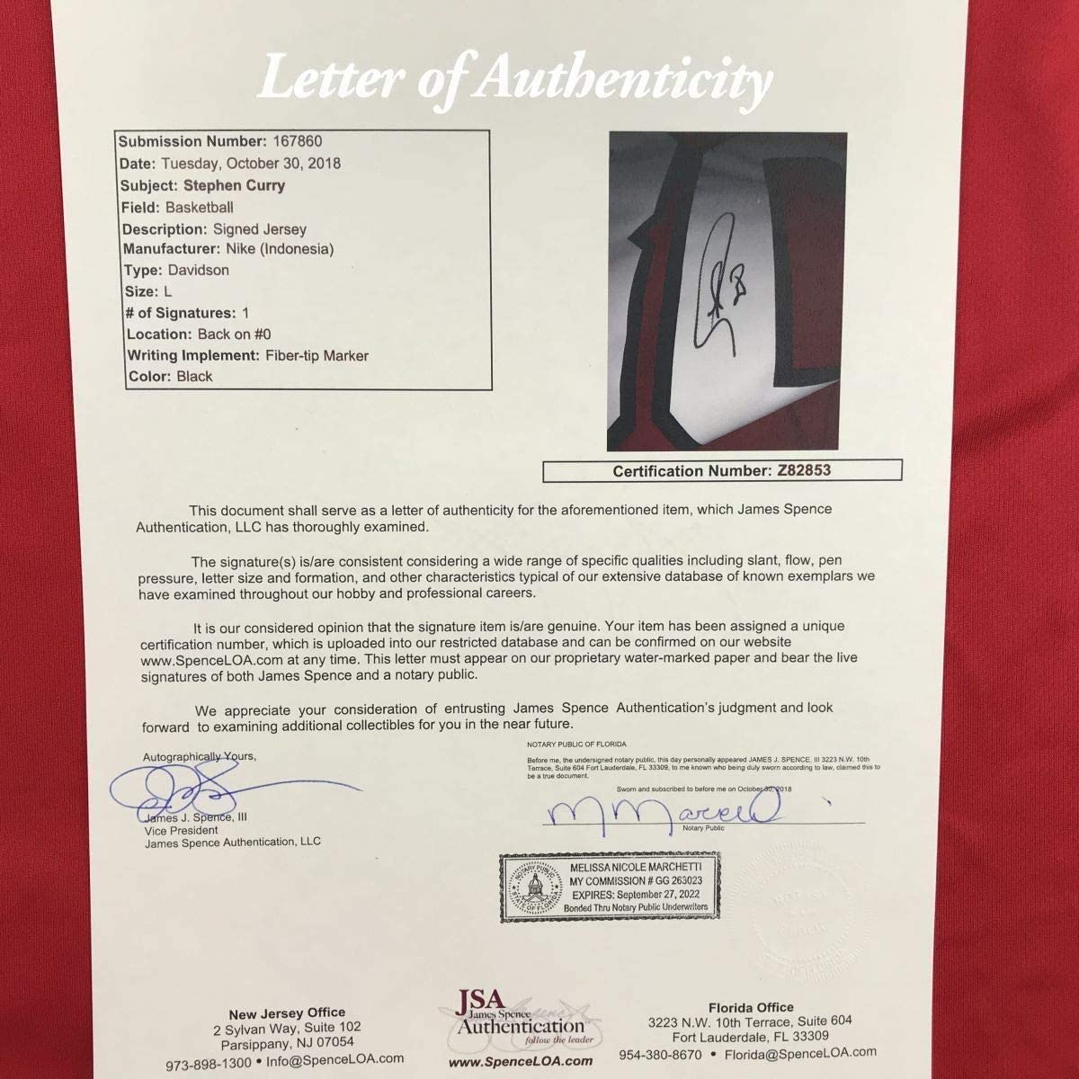 Framed Autographed/Signed Stephen Steph Curry 35x39 Davidson Wildcats Red Basketball Jersey JSA COA/LOA