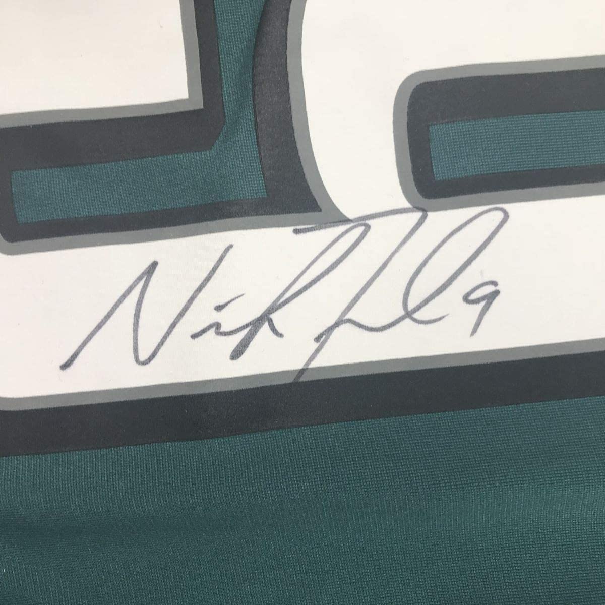 Autographed/Signed Nick Foles Philadelphia Eagles Green Authentic Nike Game Football Jersey JSA COA