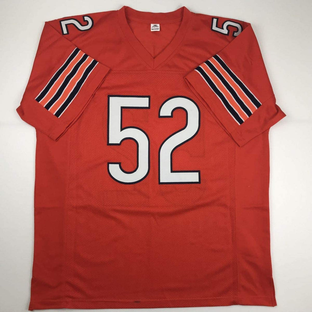 Autographed/Signed Khalil Mack Chicago Orange Football Jersey Beckett BAS COA