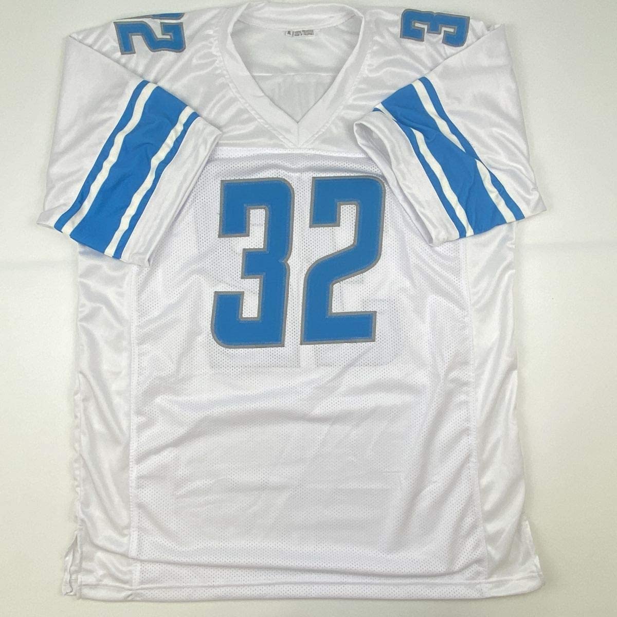 Autographed/Signed D'Andre Swift Detroit White Football Jersey JSA COA
