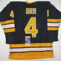 Autographed/Signed Bobby Orr Boston Black Hockey Jersey JSA & GNR COA