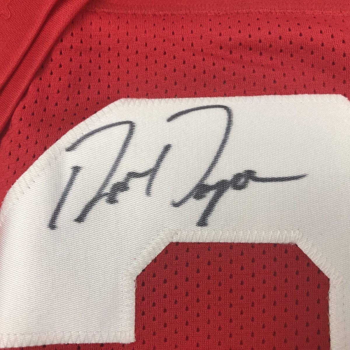 Autographed/Signed Ron Dayne Wisconsin Red College Football Jersey Tristar COA