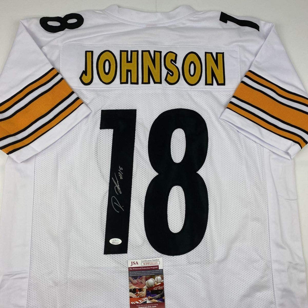 Autographed/Signed Diontae Johnson Pittsburgh White Football Jersey JSA COA