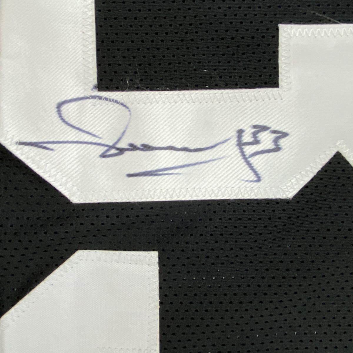 Autographed/Signed Merril Hoge Pittsburgh Black Football Jersey JSA COA