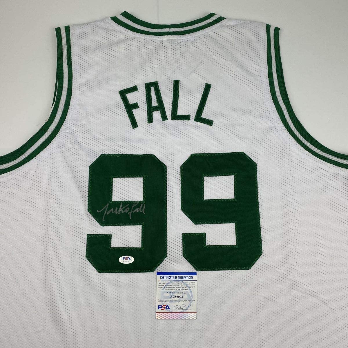 Autographed/Signed Tacko Fall Boston White Basketball Jersey PSA/DNA COA