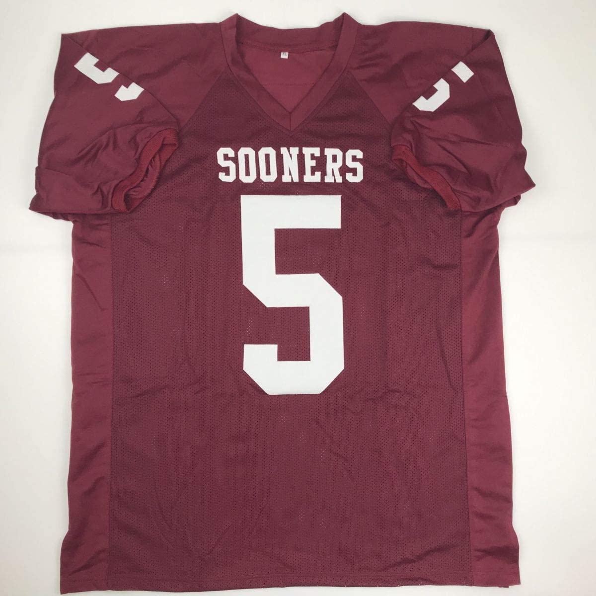 Autographed/Signed Marquise Brown Oklahoma Red College Football Jersey JSA COA