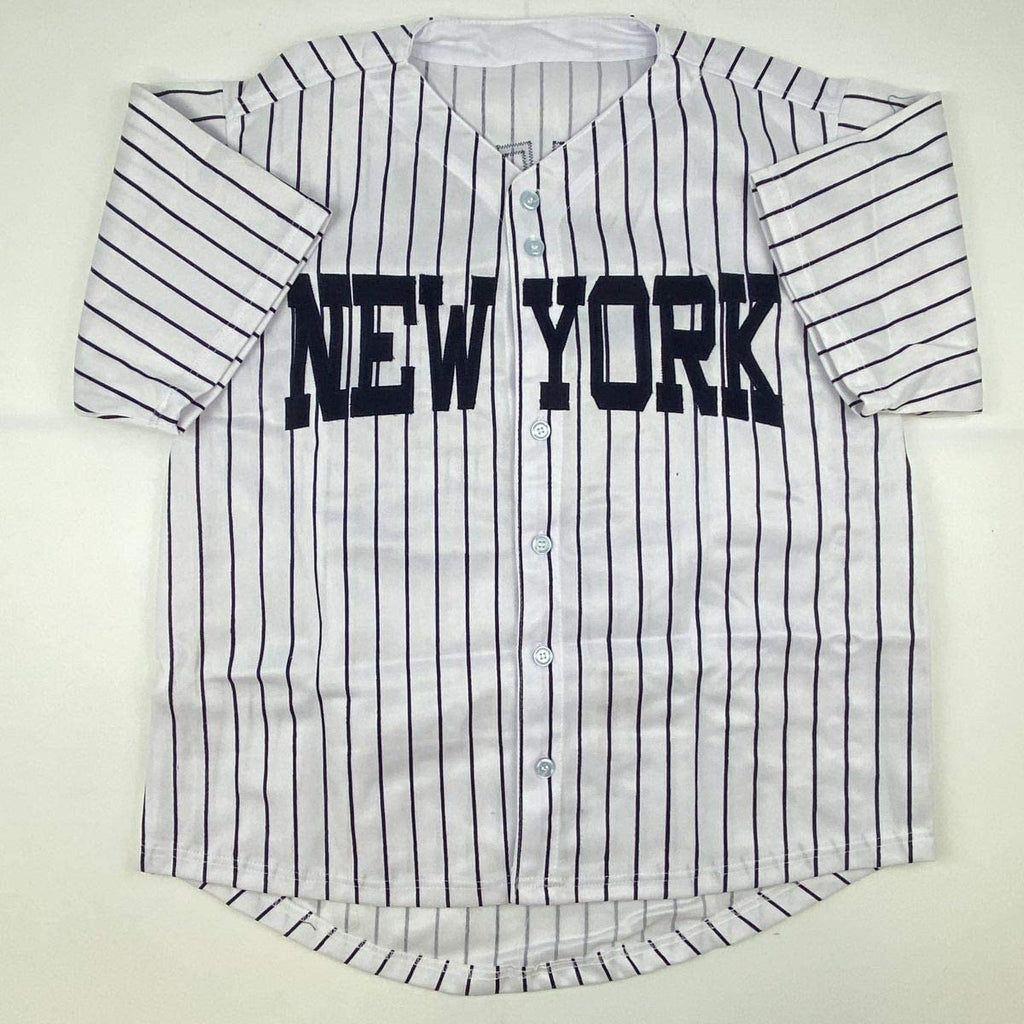 Autographed/Signed Mariano Rivera New York Pinstripe Baseball Jersey JSA COA/LOA