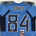 Autographed/Signed Corey Davis Tennessee 2018 Powder Blue Football Jersey JSA COA