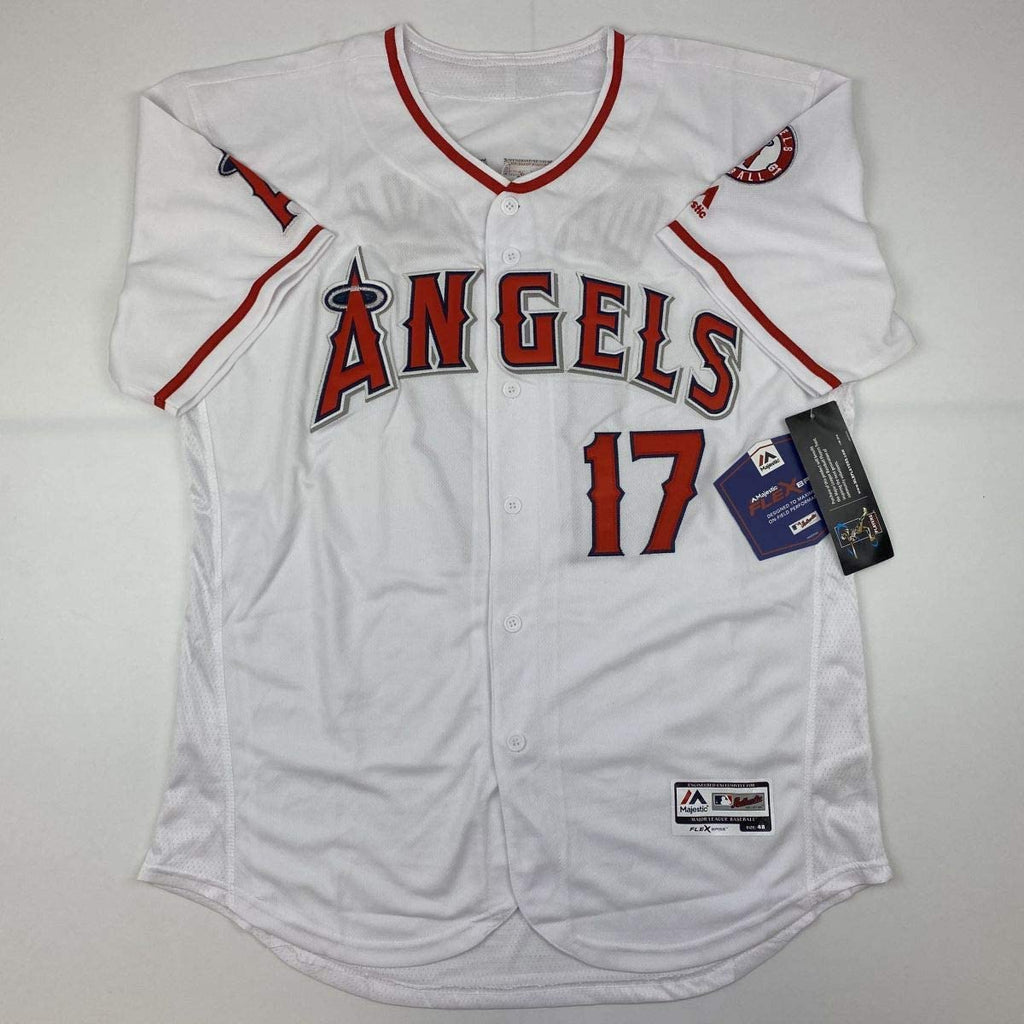 Autographed/Signed Shohei Ohtani Los Angeles LA Anaheim White Baseball Jersey PSA/DNA COA