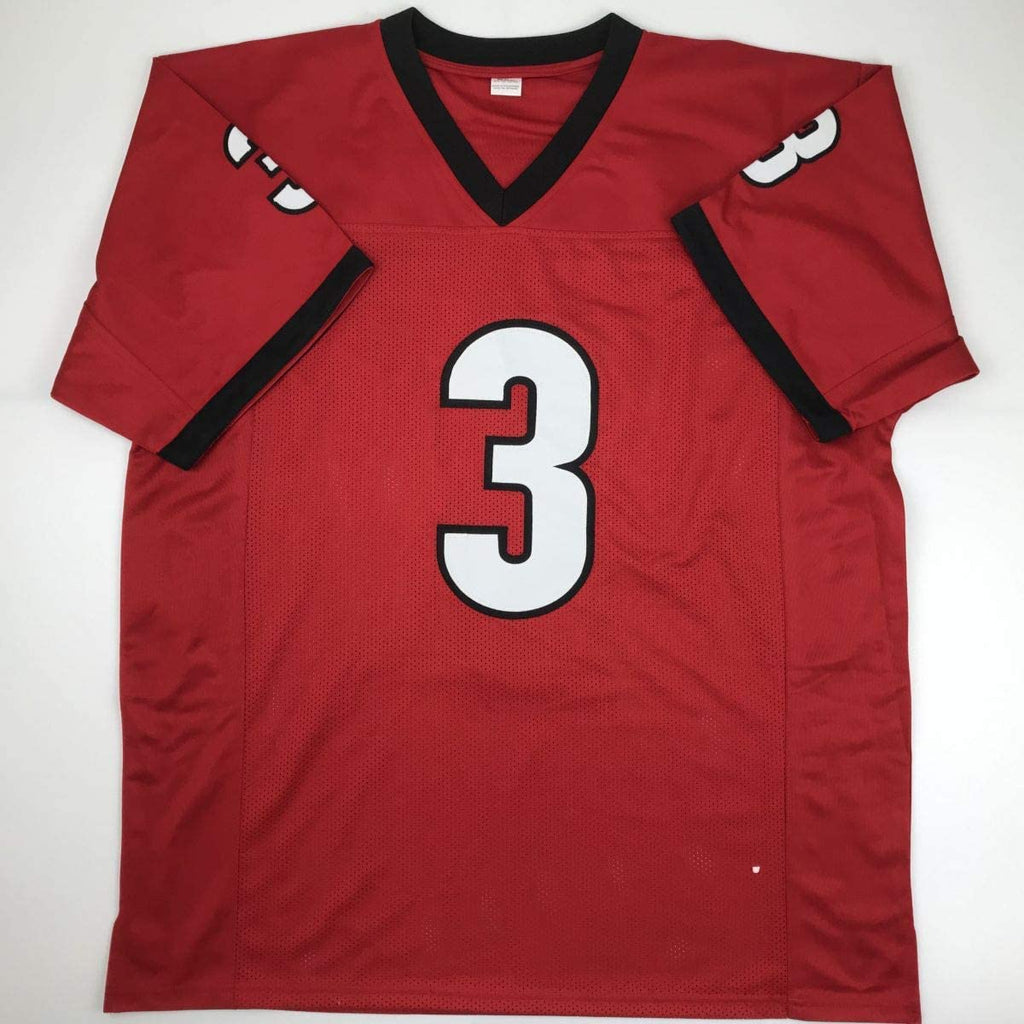 Autographed/Signed Todd Gurley Georgia Red College Football Jersey Beckett BAS COA