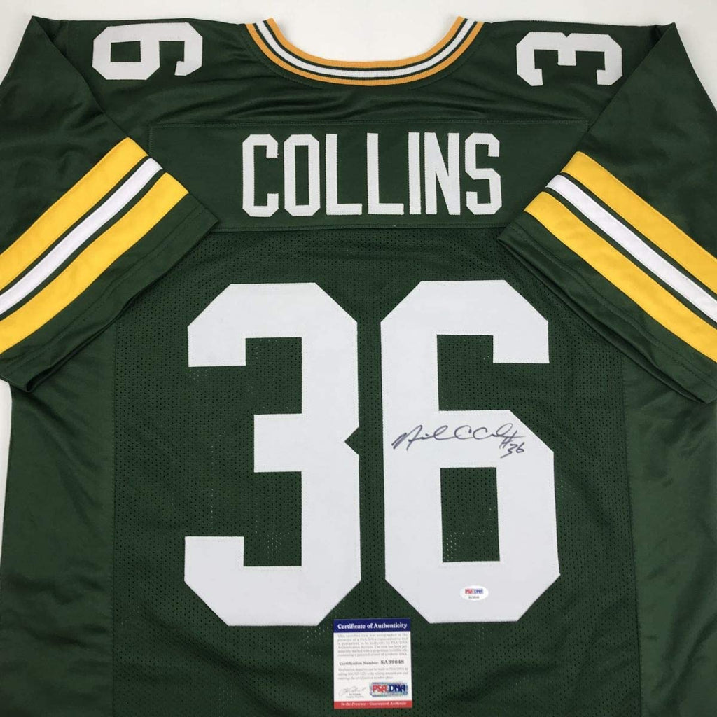 Autographed/Signed Nick Collins Green Bay Green Football Jersey PSA/DNA COA