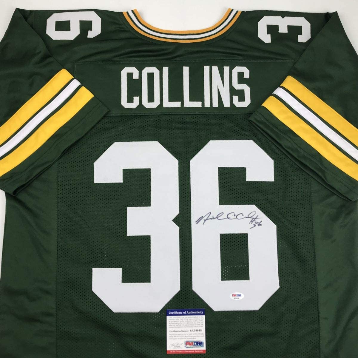 Autographed/Signed Nick Collins Green Bay Green Football Jersey PSA/DNA COA