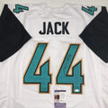 Autographed/Signed Myles Jack Jacksonville Retro White Football Jersey JSA COA