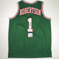 Autographed/Signed Oscar Robertson Milwaukee Green Basketball Jersey PSA/DNA COA