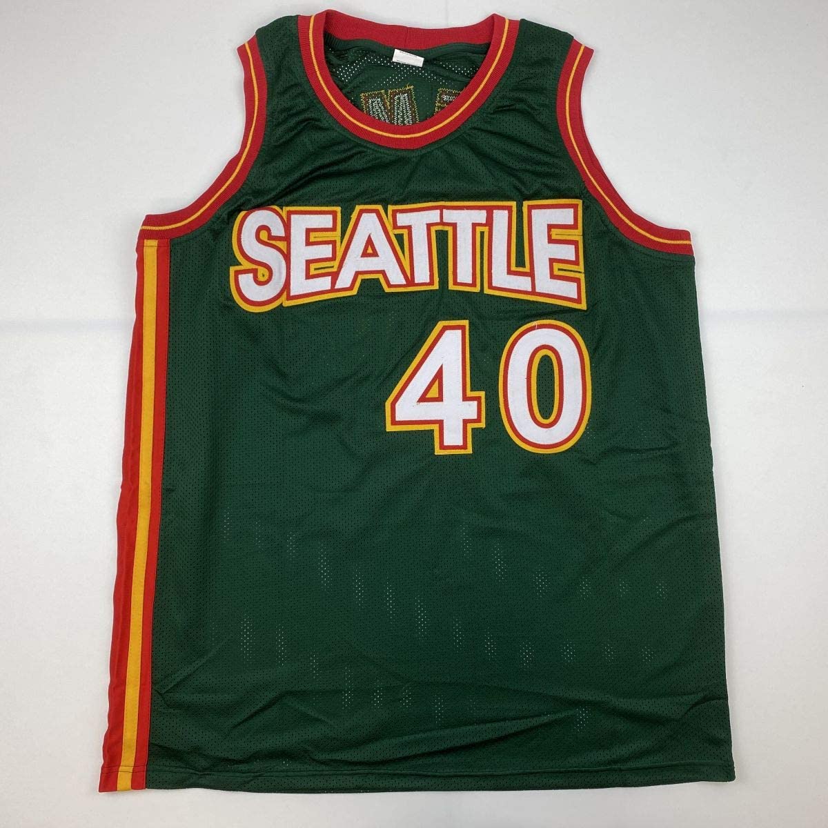 Autographed/Signed Shawn Kemp Seattle Dark Green Basketball Jersey PSA/DNA COA