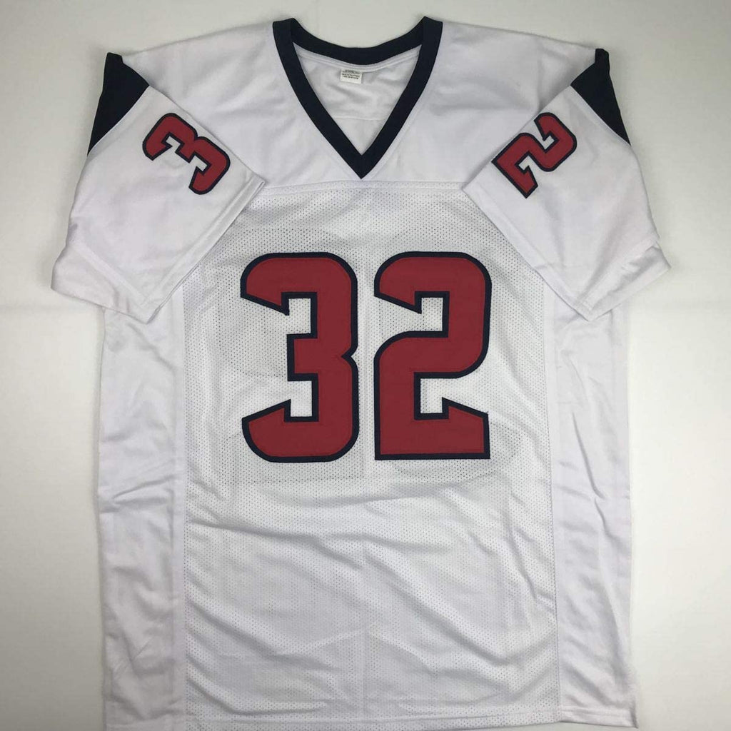 Autographed/Signed Tyrann Mathieu Houston White Football Jersey Beckett BAS COA