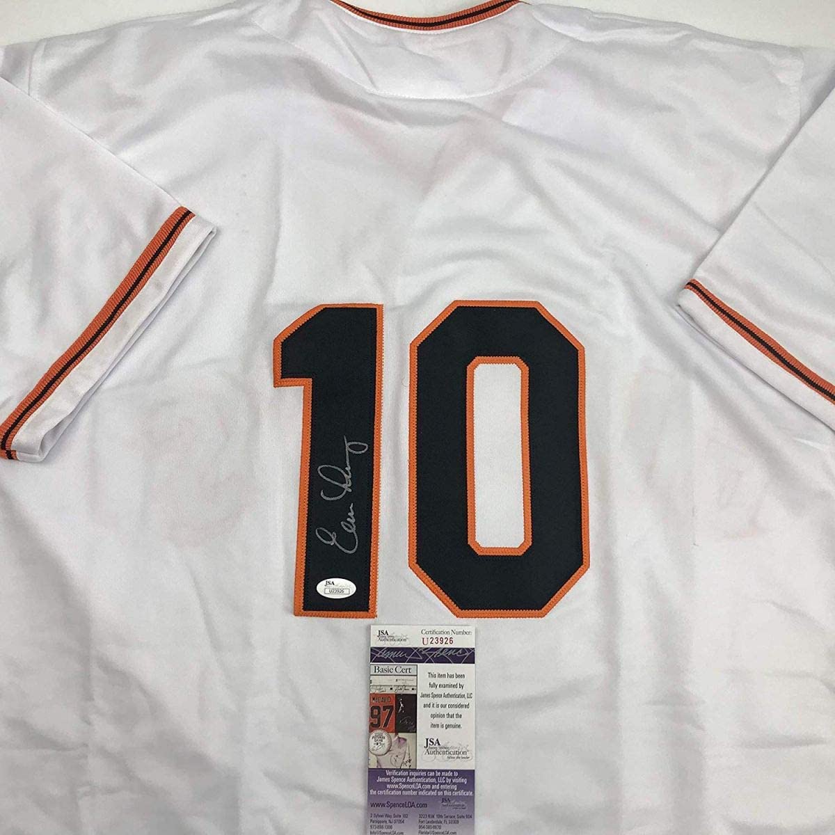 Autographed/Signed Evan Longoria San Francisco White Baseball Jersey JSA COA