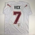 Autographed/Signed Michael Mike Vick Virginia Tech White College Football Jersey JSA COA