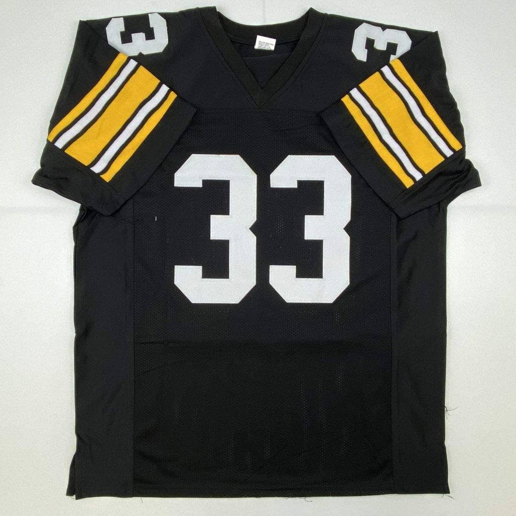 Autographed/Signed Merril Hoge Pittsburgh Black Football Jersey JSA COA