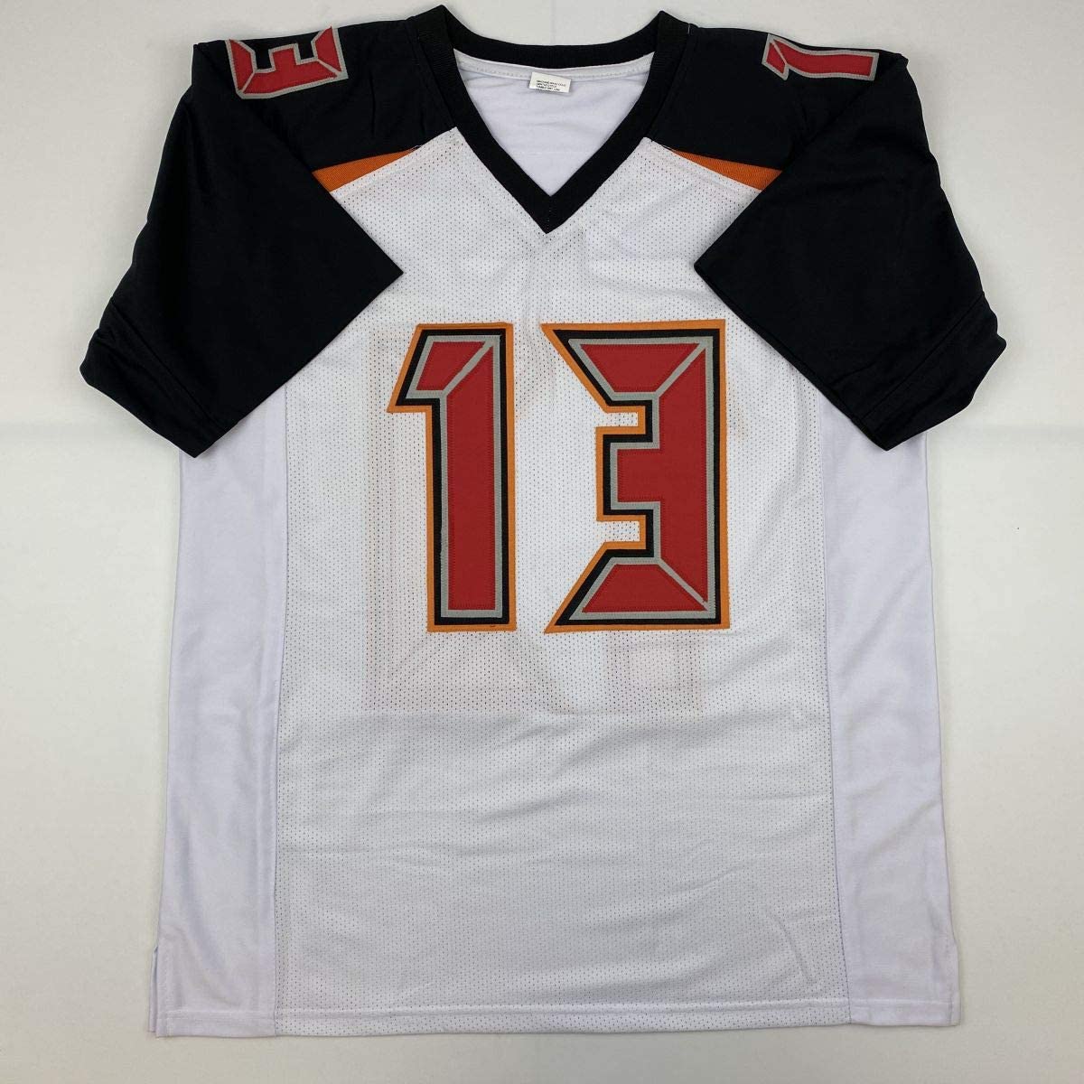 Autographed/Signed Mike Evans Tampa Bay White Football Jersey PSA/DNA COA