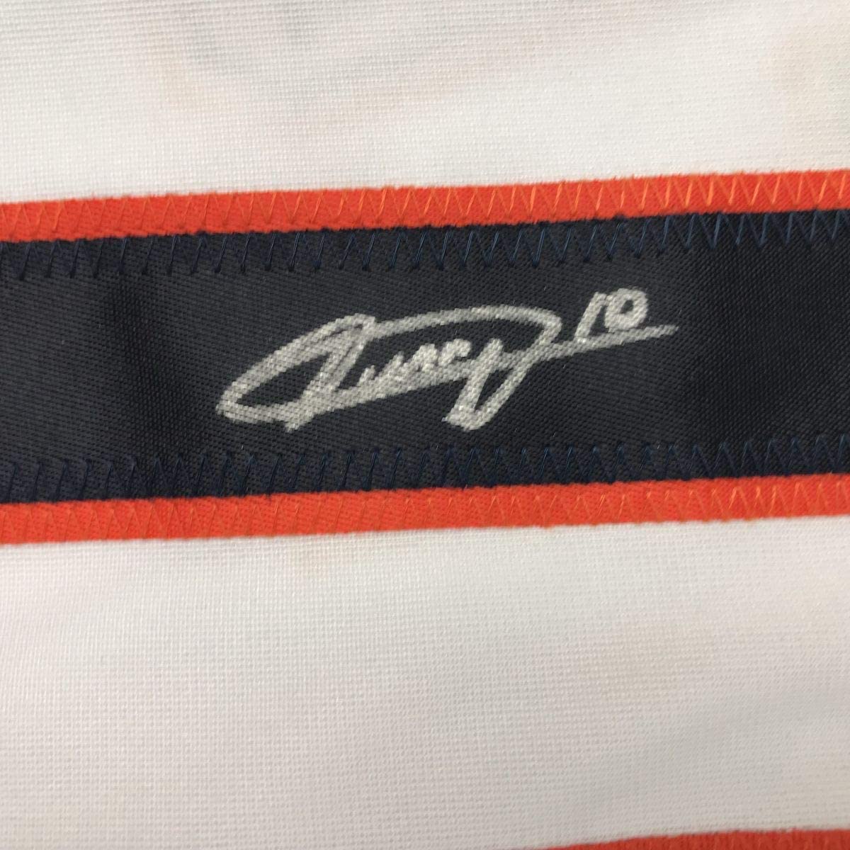 Autographed/Signed Yulieski Yuli Gurriel Houston White Baseball Jersey JSA COA