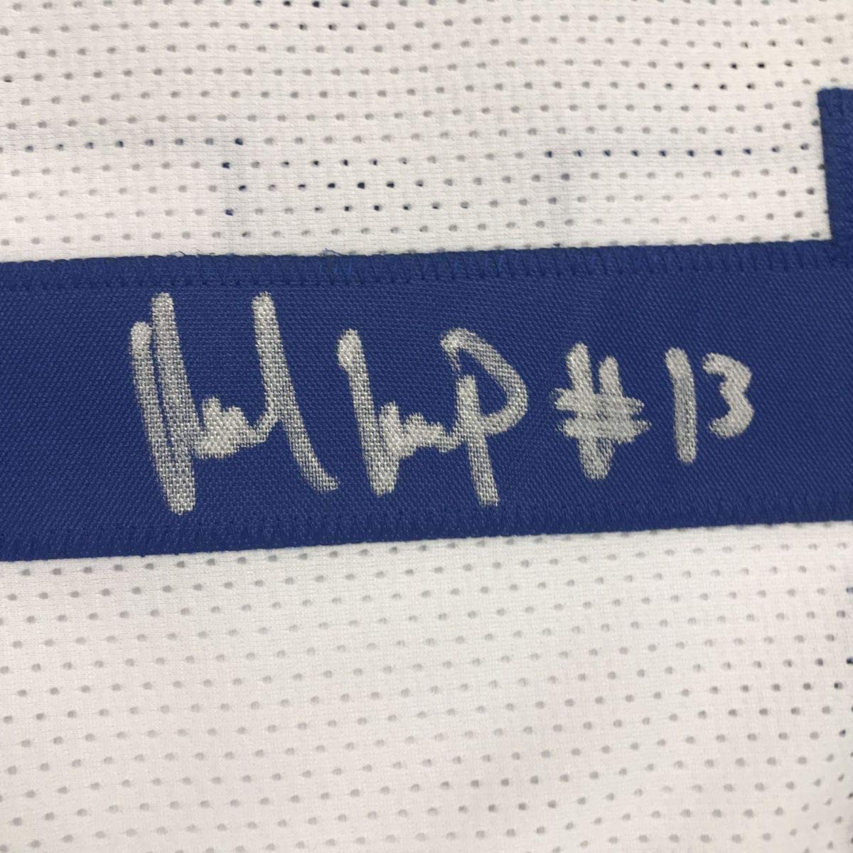 Autographed/Signed Michael Gallup Dallas White Football Jersey Beckett BAS COA